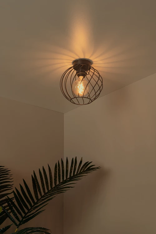 Lucide DANZA - Deckenleuchte - Ø 25 cm - 1xE27 - Schwarz - Atmosphäre 1